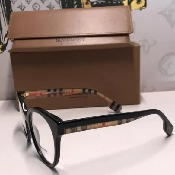 New Authentic Burberry Black and Gold Women's Glasses BE2356 3942